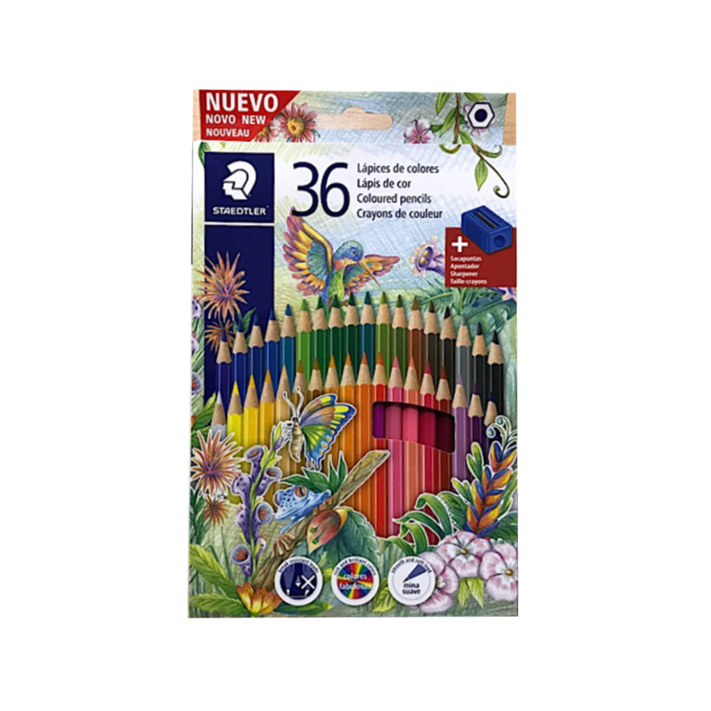  Staedtler Lápices de acuarela, caja de 36 colores (14410ND36) :  Productos de Oficina