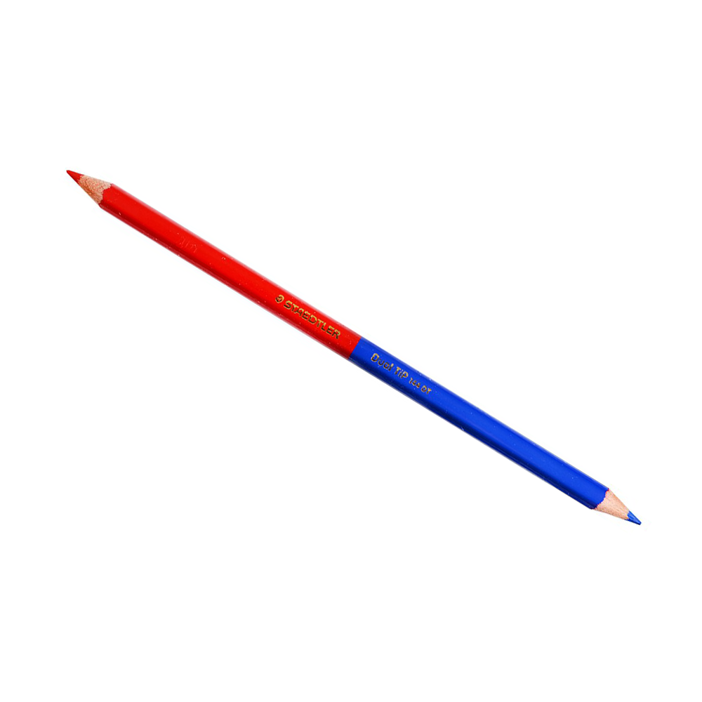 Lápices bicolor azul / rojo largos. - Sabonis