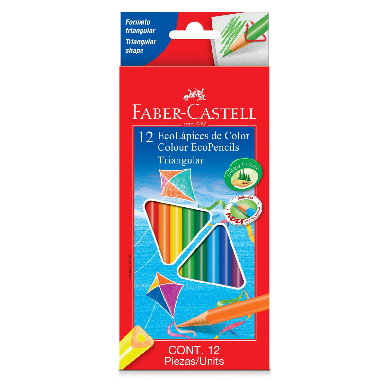 Papelería Modelo - Caja de Colores Faber Castell Triangulares x 12 -  Domicilios Pereira Dosquebradas, productos escolares, suministros oficina