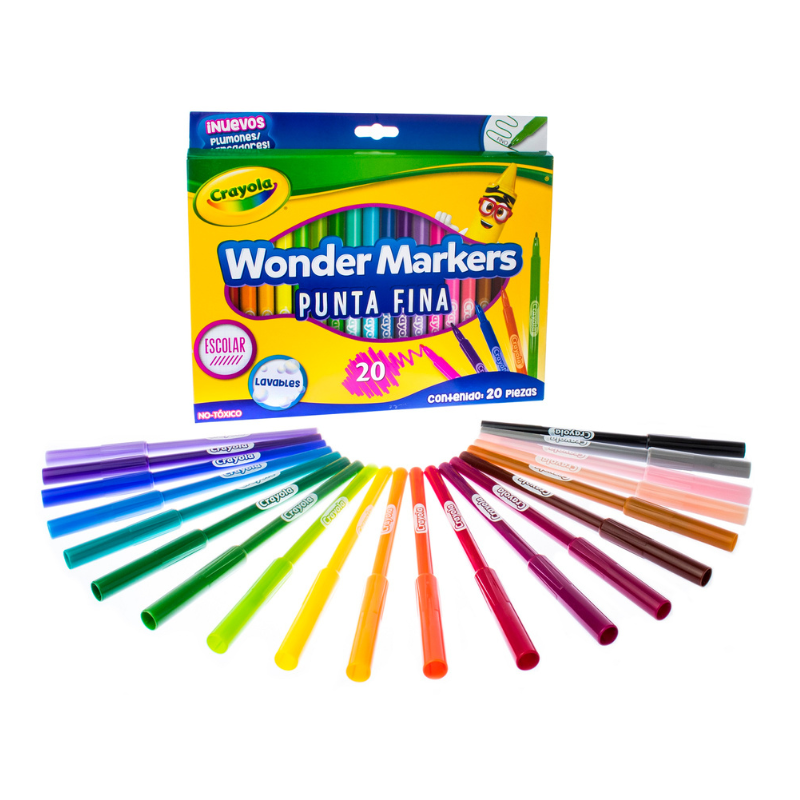 Caja 10 rotuladores Crayola para tela de punta fina - Fieltro - Los mejores  precios